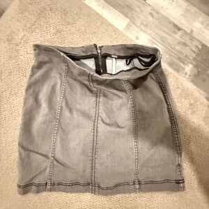 Free People Gray Mini Skirt